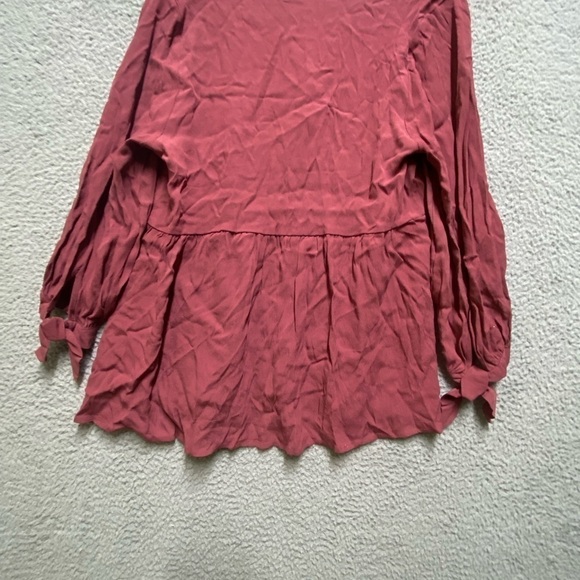 The Nines by Hatch Blouse Women Medium Pink 3/4 Sleeve Maternity Dress Shirt NWT - Picture 9 of 10